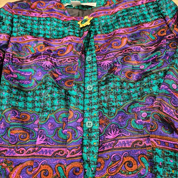 Vintage Women's Anne Crimmins UMI Collections Silk Skirt Set Size 4 - Picture 6 of 16